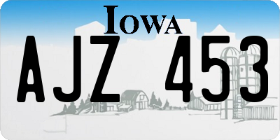 IA license plate AJZ453