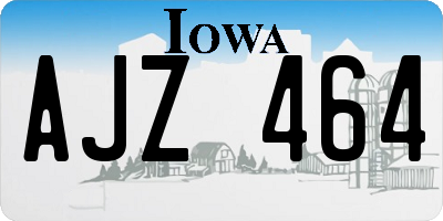 IA license plate AJZ464