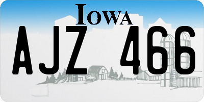 IA license plate AJZ466