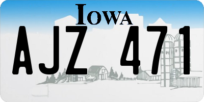 IA license plate AJZ471