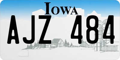 IA license plate AJZ484
