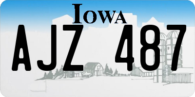 IA license plate AJZ487