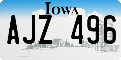 IA license plate AJZ496