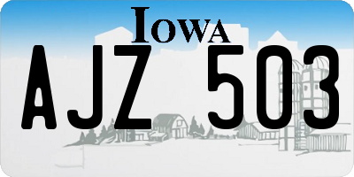 IA license plate AJZ503