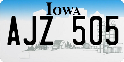 IA license plate AJZ505