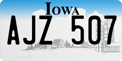 IA license plate AJZ507