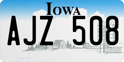 IA license plate AJZ508