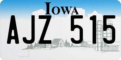 IA license plate AJZ515