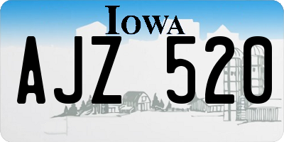 IA license plate AJZ520
