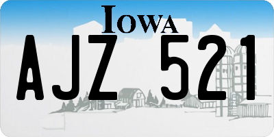 IA license plate AJZ521