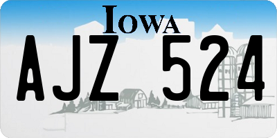IA license plate AJZ524