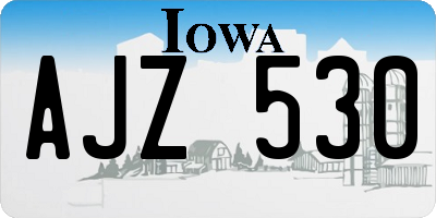 IA license plate AJZ530