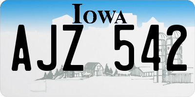 IA license plate AJZ542