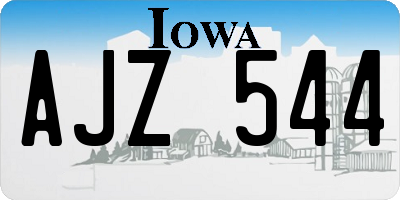IA license plate AJZ544