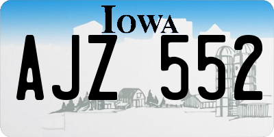 IA license plate AJZ552
