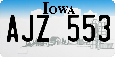 IA license plate AJZ553