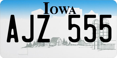 IA license plate AJZ555