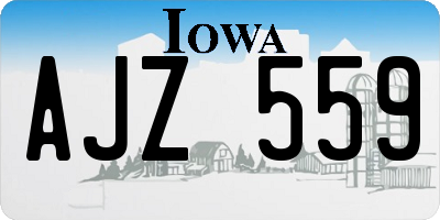 IA license plate AJZ559
