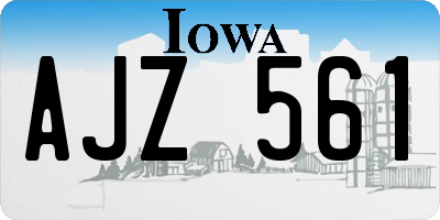 IA license plate AJZ561