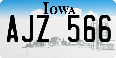 IA license plate AJZ566