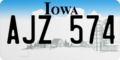 IA license plate AJZ574
