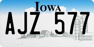 IA license plate AJZ577