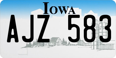 IA license plate AJZ583