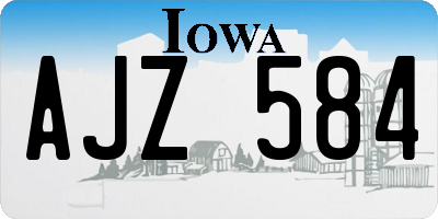 IA license plate AJZ584