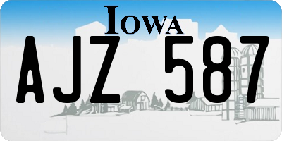 IA license plate AJZ587