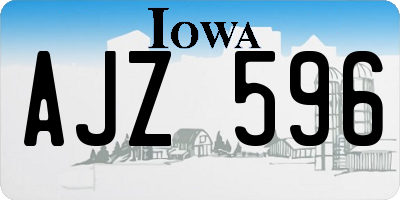 IA license plate AJZ596