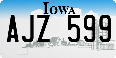 IA license plate AJZ599