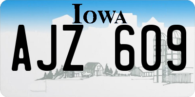 IA license plate AJZ609