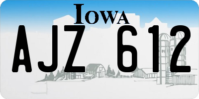IA license plate AJZ612