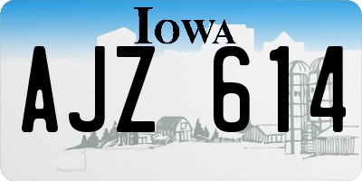 IA license plate AJZ614