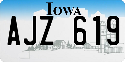 IA license plate AJZ619