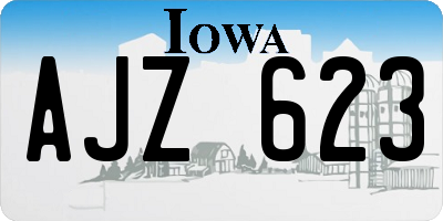 IA license plate AJZ623