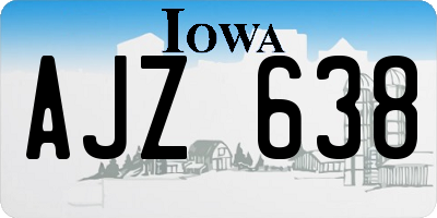 IA license plate AJZ638
