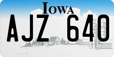 IA license plate AJZ640