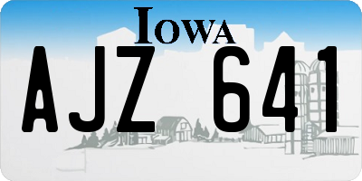 IA license plate AJZ641