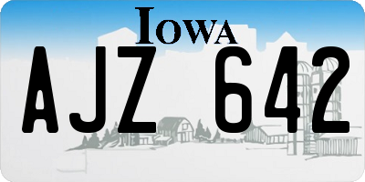 IA license plate AJZ642