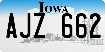IA license plate AJZ662