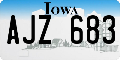 IA license plate AJZ683