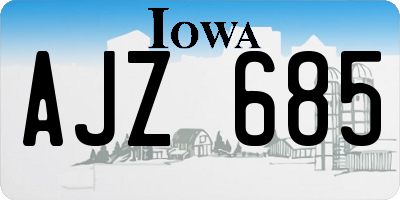 IA license plate AJZ685
