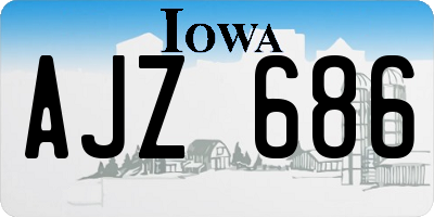 IA license plate AJZ686