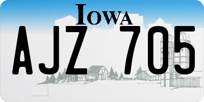 IA license plate AJZ705