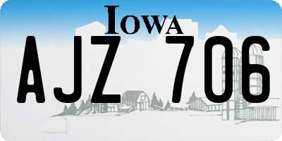 IA license plate AJZ706