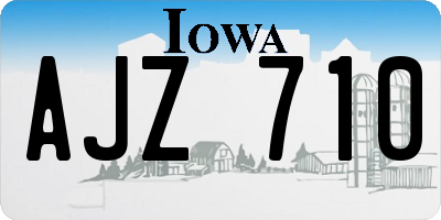 IA license plate AJZ710