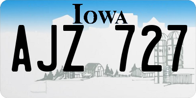 IA license plate AJZ727