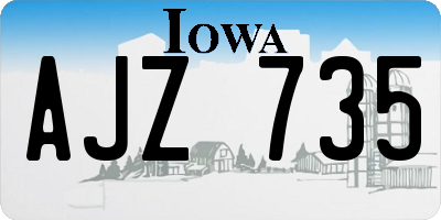 IA license plate AJZ735