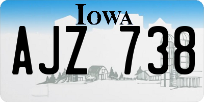 IA license plate AJZ738